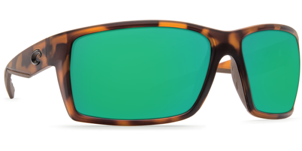 Costa Del Mar Reefton Polarized Sunglasses Matte Retro Tortoise Green Mirror Glass